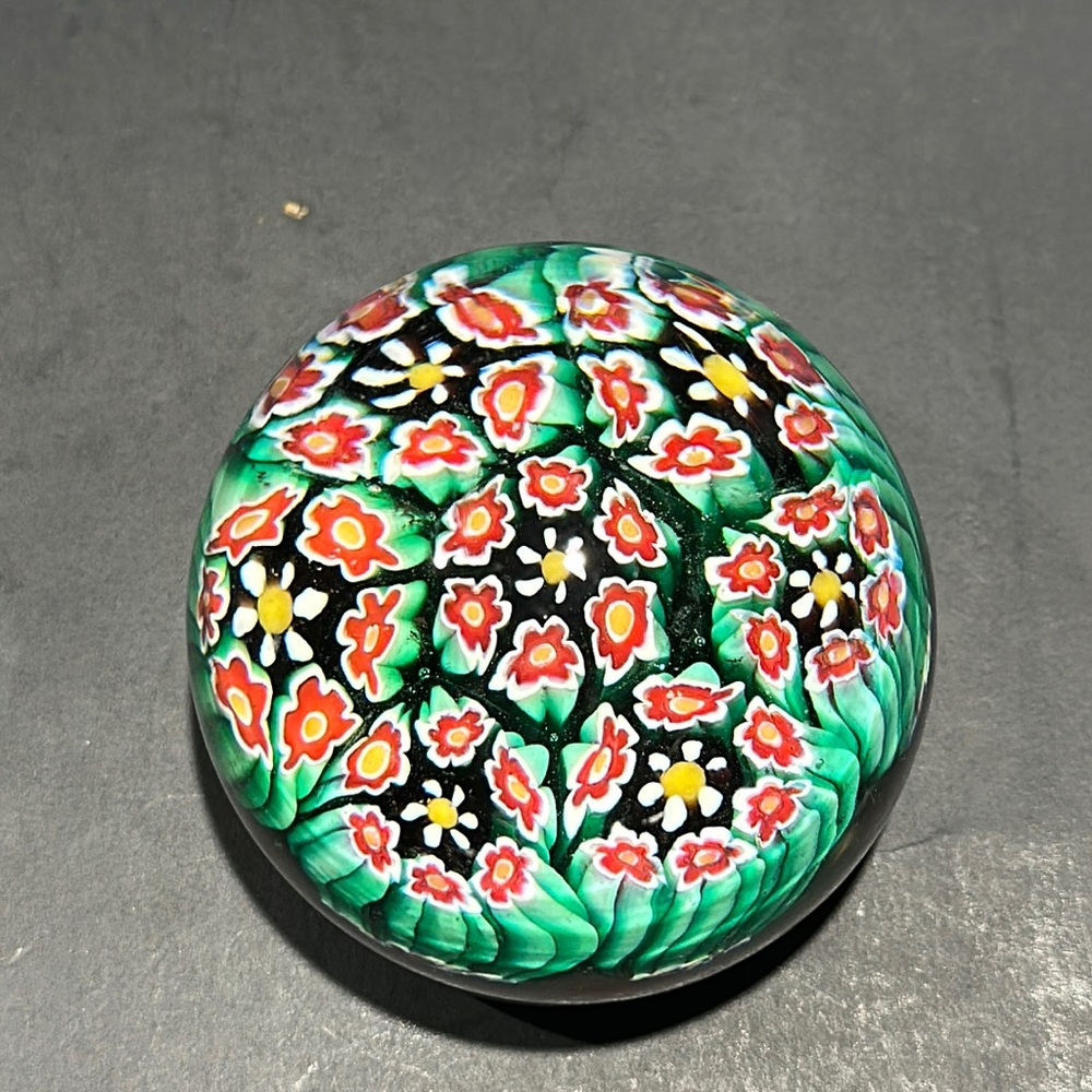 Art Glass Murano Millefiori style Paperweight.